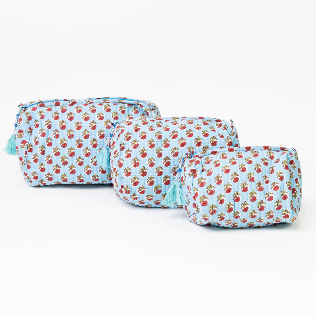 Floral Block Print Toiletry Bag