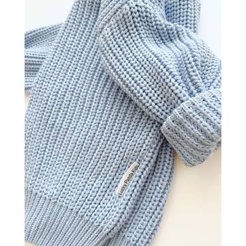 Chunky Knit Kids Sweater| Blue