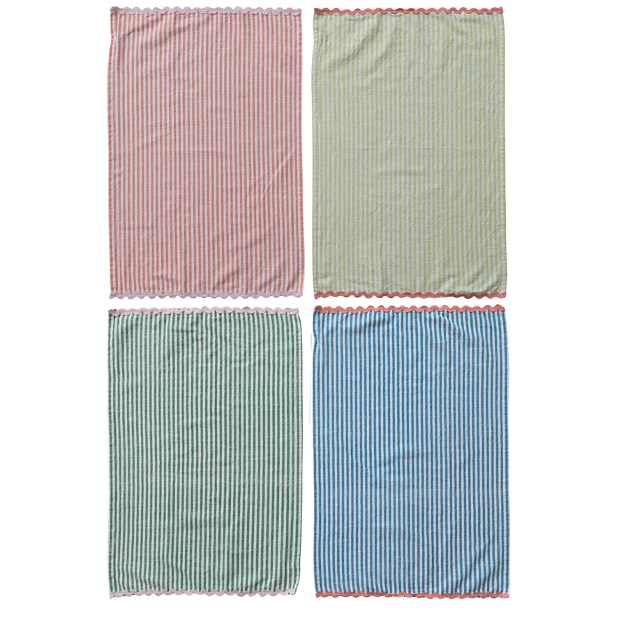 Woven Cotton Striped Tea Towel